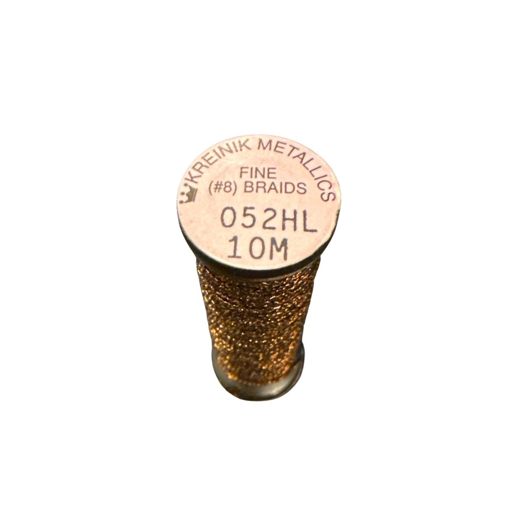 Kreinik Fine #8 Braid Crafting 10M Bronze 052HL New Metallic Thread